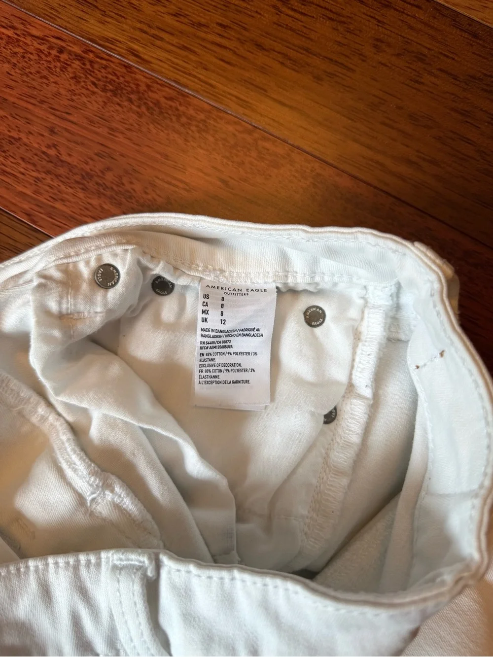 American Eagle Outfitters White Denim Cutoff Shorts